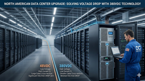 Dernière affaire concernant North American Data Centers: Addressing Voltage Drop in Long-Distance Cabling via 380VDC Technology