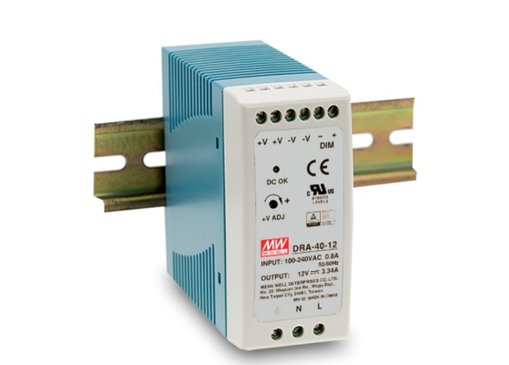 Alimentation d'énergie sur rail de vacarme de DRA Series 40W 12V DRA-40 DRA-60