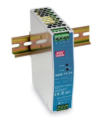 Alimentation d'énergie moyenne de rail du puits 75W DIN NDR-75 NDR-120 NDR-240