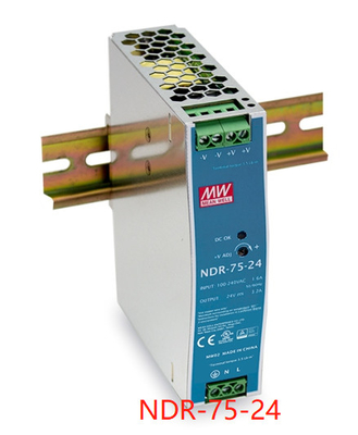 Alimentation d'énergie moyenne de rail du puits 75W DIN NDR-75 NDR-120 NDR-240