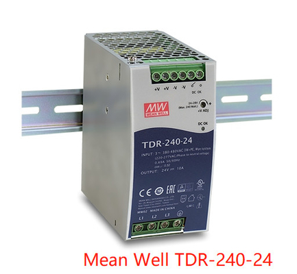 rail industriel triphasé de 240W TDR-240-24 DIN construit dans PFC actif