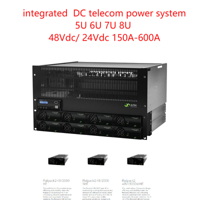 le système d'alimentation de télécom de 48vdc 24vdc a intégré le système 150A-600A de C.C