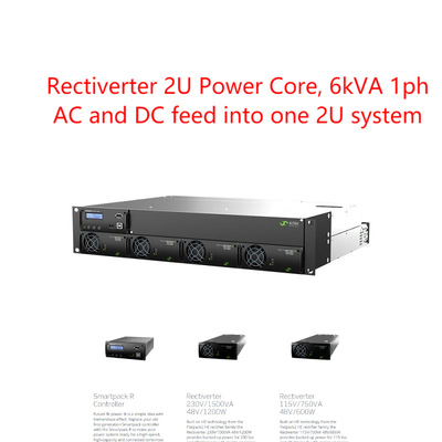 2U 19inch 6kva 1 rectiverter d'eltek de système d'alimentation de télécom de phase (CTOR0402.xxx)