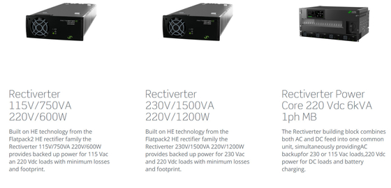 Système intégré autonome 3kva d'Eltek Rectiverter 1 phase 220 volts continu