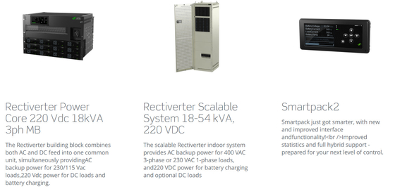 Système intégré autonome 3kva d'Eltek Rectiverter 1 phase 220 volts continu