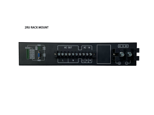 Chargeur 3Kva 19"2U monté sur un rack Chargeur intégré Inverseur hors réseau avec protection contre les surcharges courtes