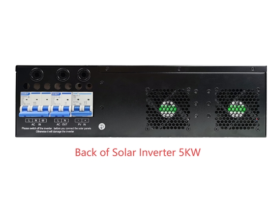 Monture de rack Pure Sine Ware Inverteur solaire hybride 5KW PV 150/500Vdc 220/230Vac Sortie Wifi GPRS pour BTS