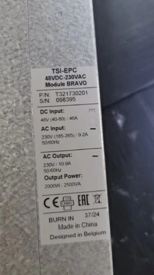 CE+T Bravo Invertisseur modulaire 2,5 KVA 1,5 KVA 230 Vac TSI BRAVO Invertisseur CC à CA P/N T321730201