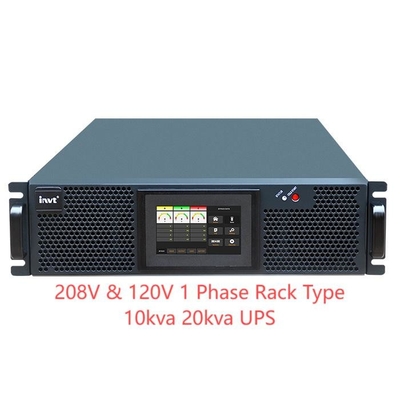 Le rack à trois phases en ligne UPS 208 V 120 V 3/3 3/1 flexible 19 pouces 10kva 20kva