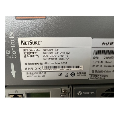 Vertiv 48Vdc Système d'alimentation intégré 19 pouces Équipement de télécommunication Netsure 731A41 200A