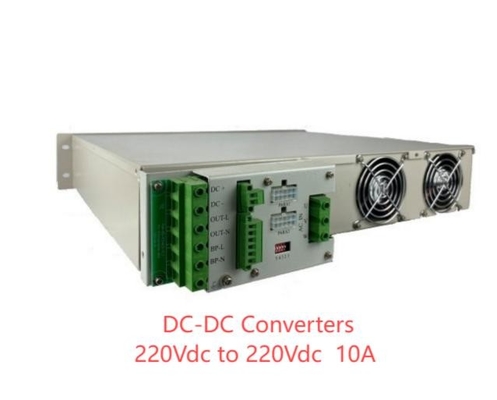 Convertisseur de courant continu de 19 pouces 24Vdc 48vDC 110vDC 220Vdc 2200W10A Module d'alimentation autonome avec contrôleur LCD