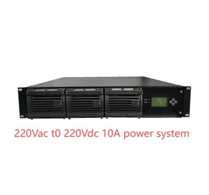 Système de rectificateur modulaire de 19 pouces 220Vac à 220Vdc 10A Système d'alimentation en courant continu intégré