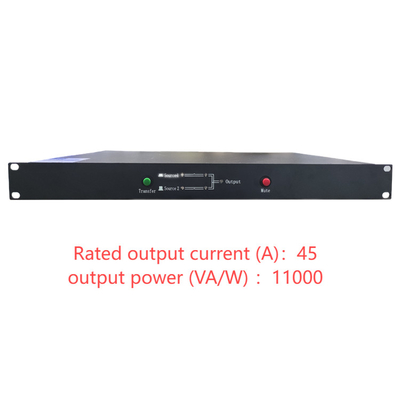 Commutateur de transfert statique à relais monophasique STS à double commutation 220V avec une plage de courant STS45S STS45D 45A pour l'alimentation en courant alternatif à double canal