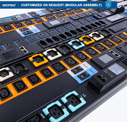 Bloc d'alimentation intelligent IDC sur mesure Entrée CA 380-415VAC Sortie C220-250VAC 16A-25A PDU haute puissance