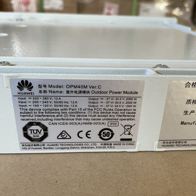 Module d'alimentation extérieur Hua-wei OPM40M 48V40A Redresseur direct AC 48V2000W Système pour alimentation télécom