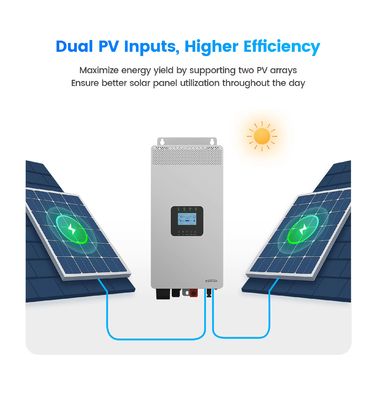 Onduleur solaire hors réseau domestique HP-AHP20A 3KW 3.5KW 3500W Onduleur solaire à onde sinusoïdale pure haute fréquence avec option WiFi