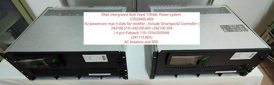 Le système de puissance en courant continu Eltek Flatpack2 110Vdc 8KW CIO20405.XXX Système avec le Flatpack 110-125V/2000HE 241115.805 241119.805