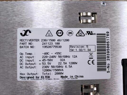 Module onduleur redresseur DC AC Eltek avec conversion de puissance haute efficacité 115V/750VA 48V/600W