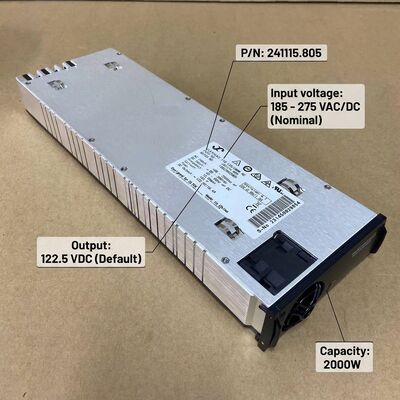 Module redresseur Eltek Flatpack2 110V 2000 HE P/N : 241115.805 Alimentation CC haute efficacité pour les réseaux de services publics