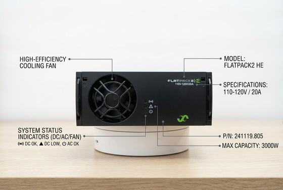 Module redresseur haute efficacité Eltek Flatpack2 110 Vdc 125 Vdc 3000 W 1U hauteur P/N : 241119.805