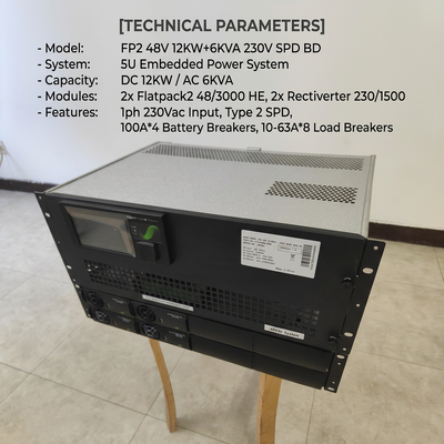 Système d'alimentation Eltek Rectiverter 12KW DC 6KVA AC Smartpack2 Commande Tactile