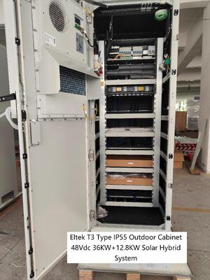 Capacité solaire du Cabinet extérieur 48Vdc 36KW 12.8kw d'Eltek T3 avec Flatpack2 48/3000HE Flatpack2 48/3200HE