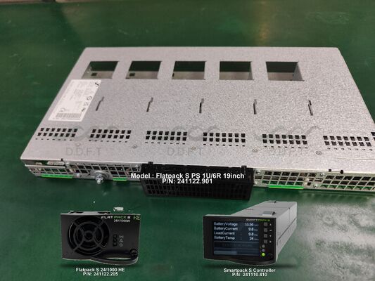 Eltek Flatpack S 24V 1U 19-Inch DC Power System (P/N 241122.901) with Flatpack S 24/1000 HE Rectifiers & Smartpack S Controller