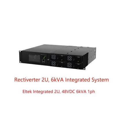 Le système d'alimentation de 8KW 230Vac 4KW 115Vac Rectiverter 48Vdc a intégré 2U 6kVA 1ph (CIOR0402.XXX)