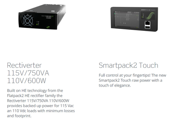 Smartpack2 Telecom Power Solutions Eltek FlatPack 18kVA 14,4kw 110Vdc Il est fourni par le fournisseur de services de télécommunications