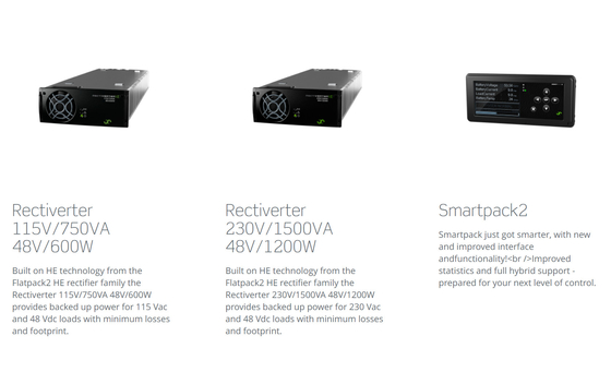 Système d'alimentation de télécom de Rectiverter Eltek 120kW extensible 230/400VAC grand système de 3 phases