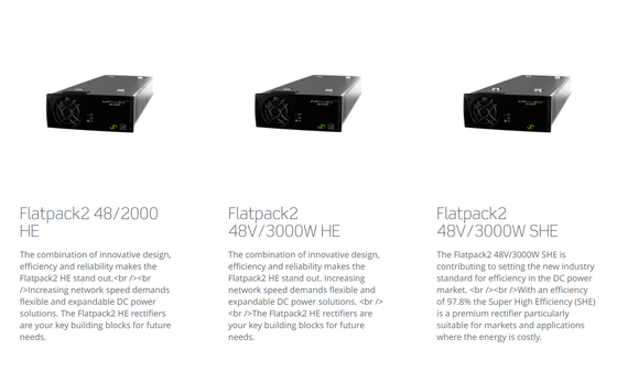 Système intégré 2U 32A 60A de Smartpack R Eltek Flatpack2