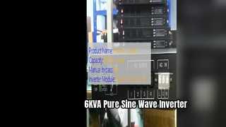 Puissance de télécommunication à onde sinusoïdale pure d'inverseur de bâti de support de 6KVA